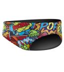 Turbo Men's Comic Boom Water Polo Brief - Red Small | Size Small - Swimoutlet.com