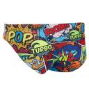Turbo Men's Comic Boom Water Polo Brief - Red XLXL - Swimoutlet.com