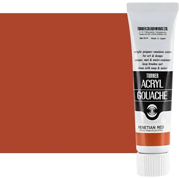 Turner : Acrylic Gouache Paint : 20ml : Venetian Red 33