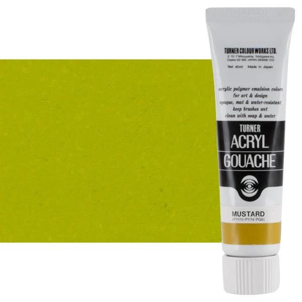Turner : Acrylic Gouache Paint : 40ml : Mustard 132