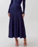 Tussah - Women's Navy Midi Skirts - Lydia Knit Skirt - Size 16 at The Iconic