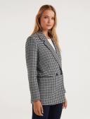 Forever New Twiggy Double Breasted Blazer in Black Blk/White 8