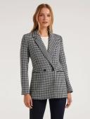 Forever New Twiggy Double Breasted Blazer in Black Blk/White 8