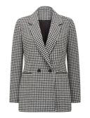 Forever New Twiggy Double Breasted Blazer in Black Blk/White 8