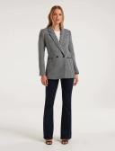 Forever New Twiggy Double Breasted Blazer in Black Blk/White 8