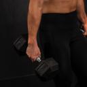 TWL - Rubber Hex Dumbbell - Pair - Black 10kg