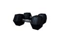 TWL - Rubber Hex Dumbbell - Pair - Black 30kg