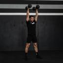 TWL - Rubber Hex Dumbbell - Pair - Black 30kg