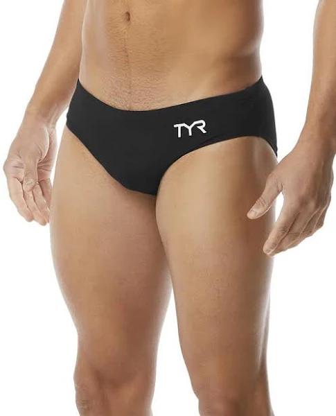 TYR Rdus7a Men's Durafast Elite Solid Racer Swimsuit - Black, 32