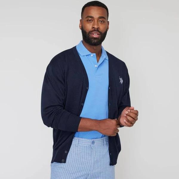 U.S. Polo ASSN. Men's Cotton Blend Button Cardigan