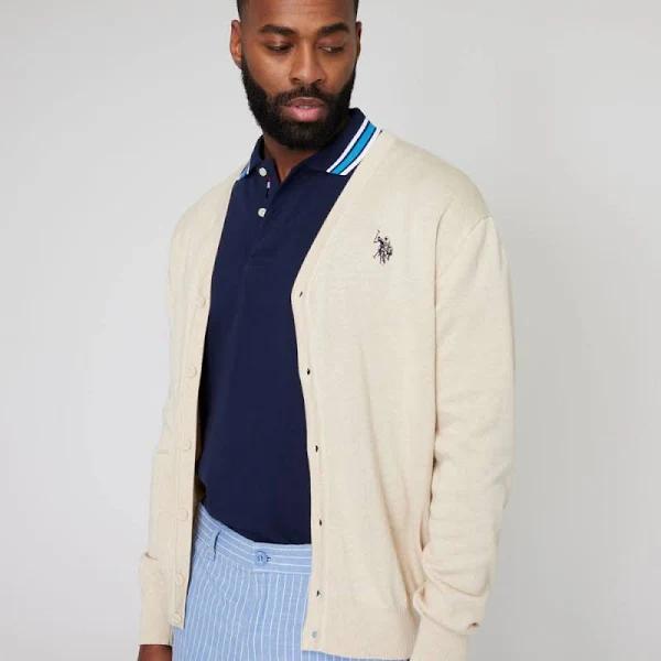 U.S. Polo ASSN. Men's Cotton Blend Button Cardigan