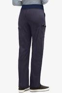 UA Butter-Soft Stretch Knit Waistband Petite Yoga Scrub Pant - S - Indigo Denim w/ Navy