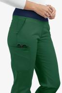 UA Butter-Soft Stretch Knit Waistband Petite Yoga Scrub Pant - XL - Hunter /navy