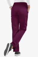 UA Butter-Soft Stretch Knit Waistband Petite Yoga Scrub Pant - XS - Wine