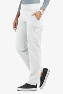 UA Butter-Soft Stretch Knit Waistband Yoga Scrub Pants - 2x - White