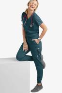 UA Butter-Soft Stretch One Pocket Scrub Top - 2x - Caribbean Blue