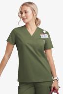 UA Butter-Soft Stretch One Pocket Scrub Top - 3x - Light Olive