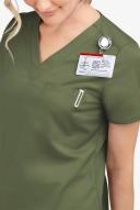 UA Butter-Soft Stretch One Pocket Scrub Top - 3x - Light Olive