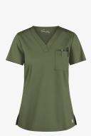 UA Butter-Soft Stretch One Pocket Scrub Top - 3x - Light Olive