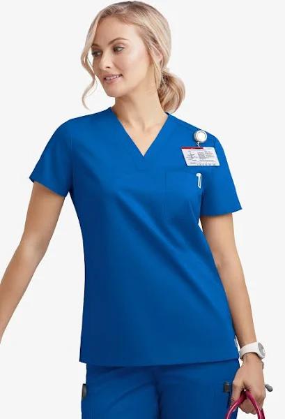 UA Butter-Soft Stretch One Pocket Scrub Top - 3x - Royal