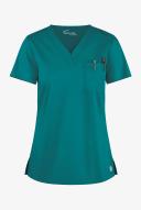 UA Butter-Soft Stretch One Pocket Scrub Top - 3x - Teal