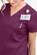 UA Butter-Soft Stretch One Pocket Scrub Top - 3x - Wine