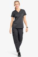 UA Butter-Soft Stretch One Pocket Scrub Top - 4x - Heather Charcoal
