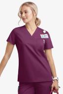 UA Butter-Soft Stretch One Pocket Scrub Top - 5x - Wine