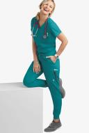 UA Butter-Soft Stretch One Pocket Scrub Top - L - Teal