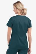 UA Butter-Soft Stretch One Pocket Scrub Top - M - Caribbean Blue