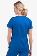 UA Butter-Soft Stretch One Pocket Scrub Top - S - Royal
