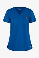 UA Butter-Soft Stretch One Pocket Scrub Top - S - Royal