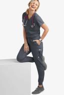 UA Butter-Soft Stretch One Pocket Scrub Top - XL - Pewter