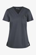 UA Butter-Soft Stretch One Pocket Scrub Top - XL - Pewter