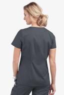 UA Butter-Soft Stretch One Pocket Scrub Top - XL - Pewter