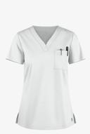UA Butter-Soft Stretch One Pocket Scrub Top - XL - White