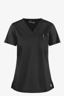 UA Butter-Soft Stretch One Pocket Scrub Top - XS - Black