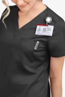 UA Butter-Soft Stretch One Pocket Scrub Top - XS - Black