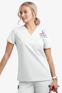 UA Butter-Soft Stretch One Pocket Scrub Top - XS - White