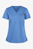UA Butter-Soft Stretch Single Pocket Scrub Top - XL - Ceil Blue