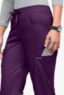 UA Flex2 Flat Front Cargo Scrub Pants - 3x - Eggplant
