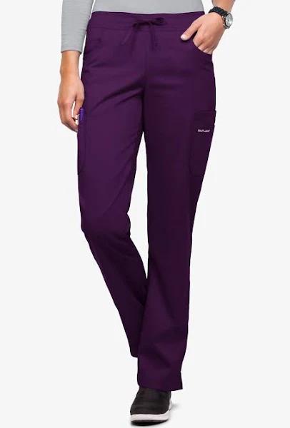 UA Flex2 Flat Front Cargo Scrub Pants - 3x - Eggplant