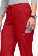 UA Flex2 Flat Front Cargo Scrub Pants - 3x - Red