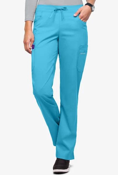 UA Flex2 Flat Front Cargo Scrub Pants - 3x - Turquoise