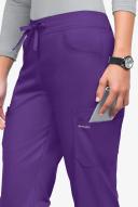 UA Flex2 Flat Front Cargo Scrub Pants - L - Grape