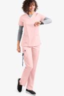 UA Flex2 Flat Front Cargo Scrub Pants - L - Light Pink