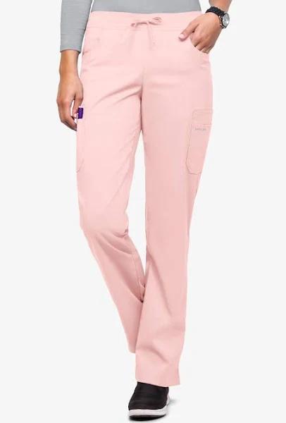 UA Flex2 Flat Front Cargo Scrub Pants - L - Light Pink