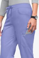 UA Flex2 Flat Front Cargo Scrub Pants - M - Ceil Blue
