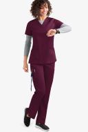 UA Flex2 Petite Flat Front Cargo Scrub Pants - S - Wine