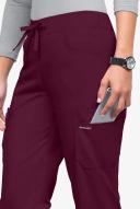 UA Flex2 Petite Flat Front Cargo Scrub Pants - S - Wine